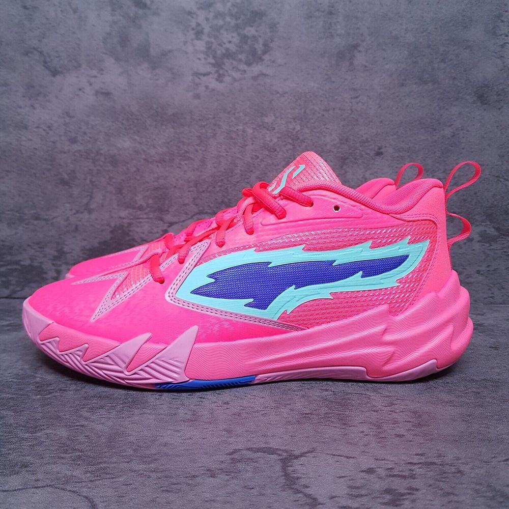 PUMA Scoot Zeros‎ Sunset Glow Basketball Shoes Mens 8 Pink Blue